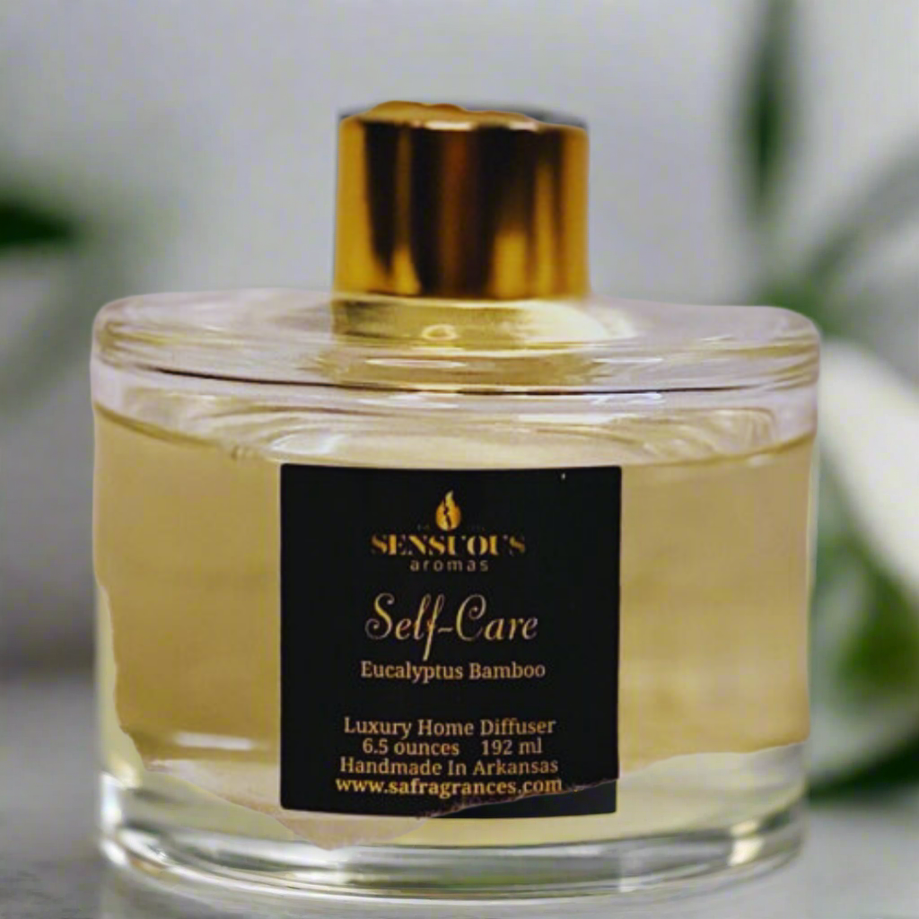 Luxury Sustainable reed diffuser with eucalyptus, geranium, and bamboo – spa-inspired