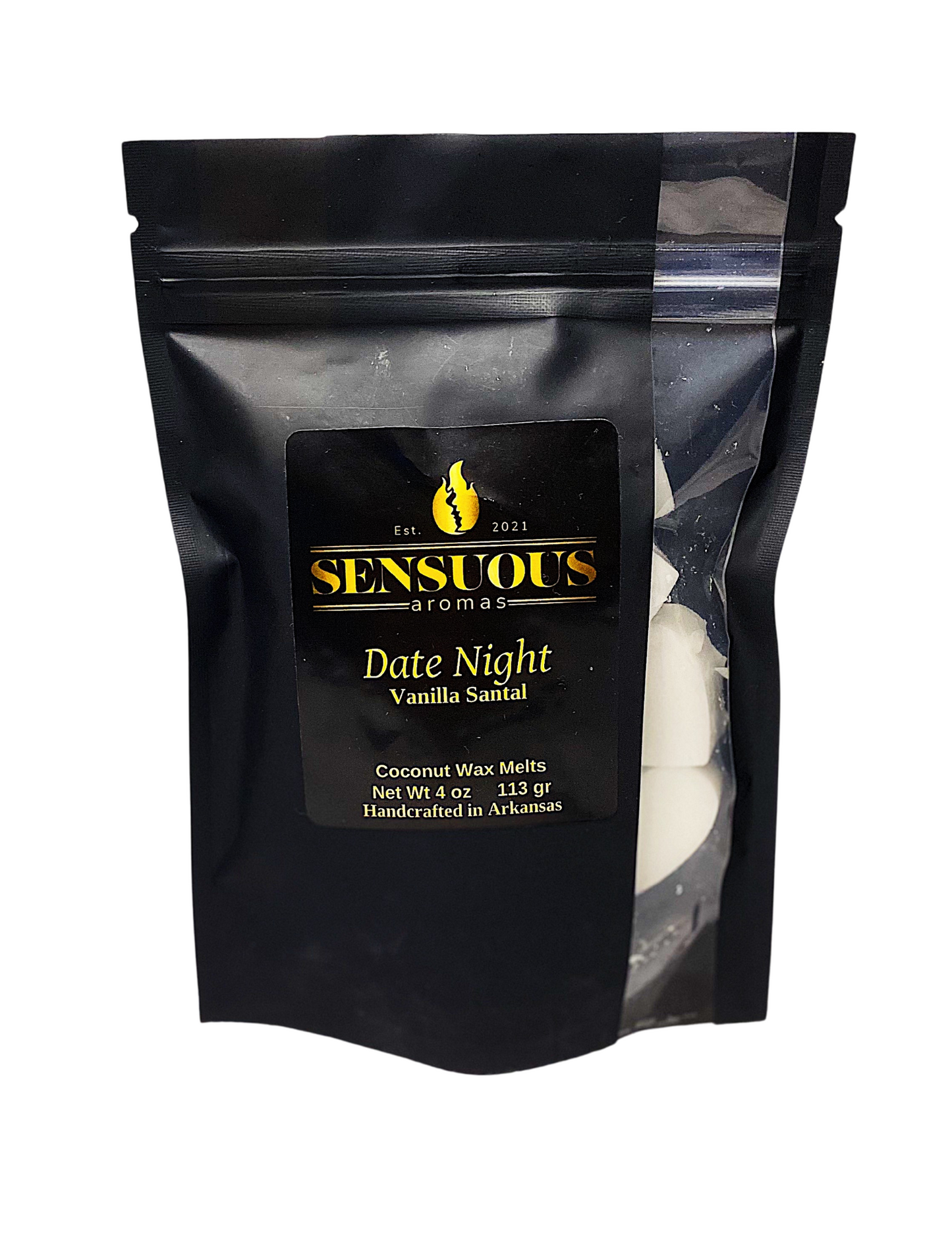 Coconut cream, vanilla & sandalwood wax melts – cozy romantic home scent for couples, flameless fragrance for date night ambiance