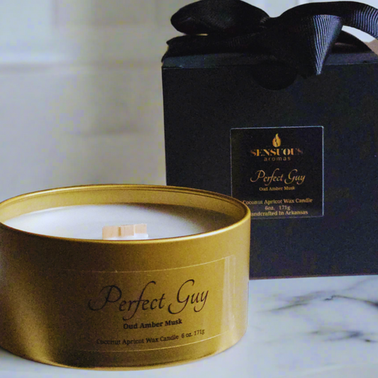 PERFECT GUY COCONUT APRICOT WAX CANDLE LUXURY TIN