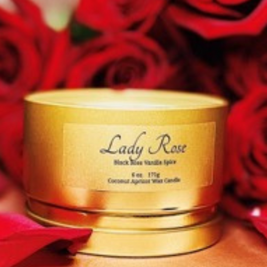 LADY ROSE COCONUT WAX CANDLE LUXURY TIN
