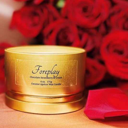 FOREPLAY COCONUT APRICOT WAX CANDLE LUXURY TIN