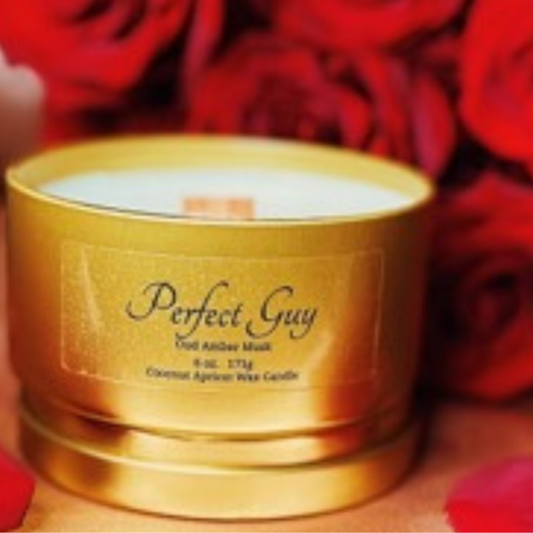 PERFECT GUY COCONUT APRICOT WAX CANDLE LUXURY TIN